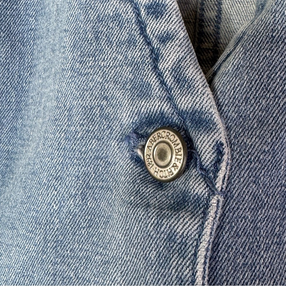 Abercrombie & Fitch Mara Denim Dress V-Neck Tall - Picture 7 of 11